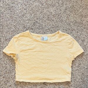 H&M Soft Yellow Crop Top